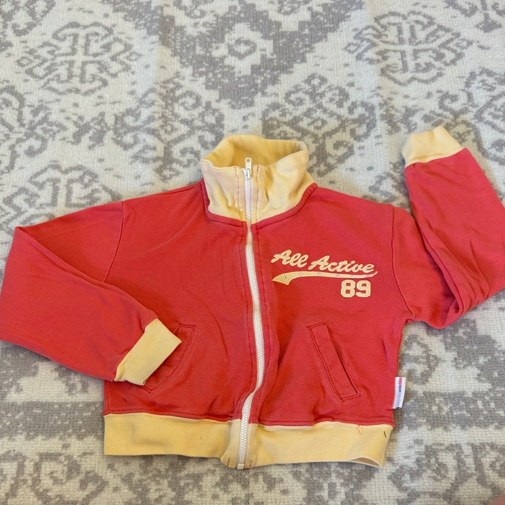 All Active Kids Jacket - Red and Cream